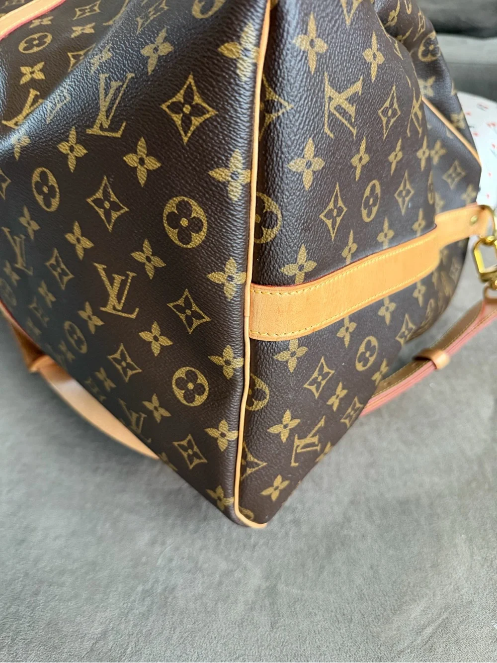 Louis Vuitton Monogram Keepall 60 Duffle Bandouliere Bag 55  🤎